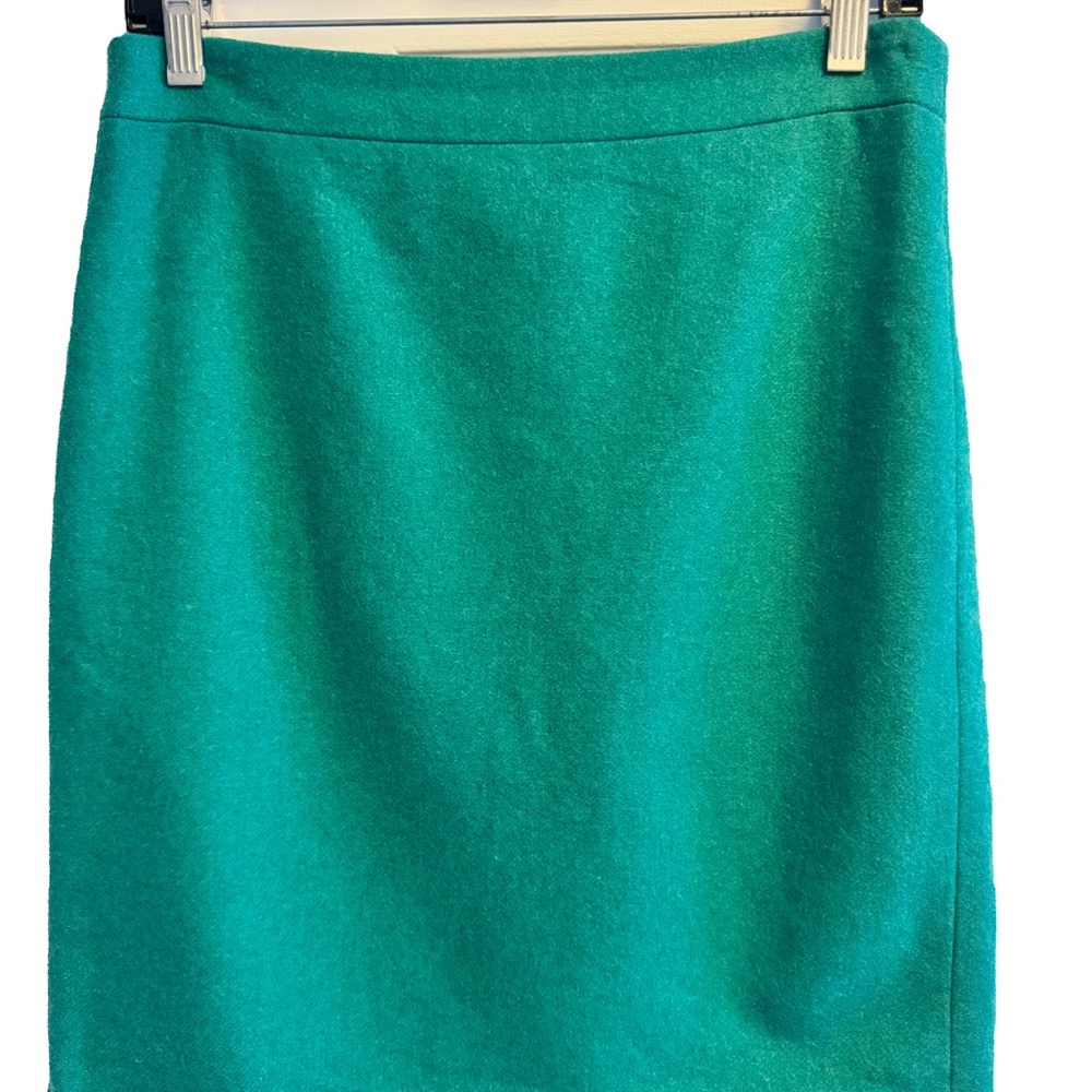 J. Crew Pencil Skirt size 4 Wool Blend Classic Work Kelly Green